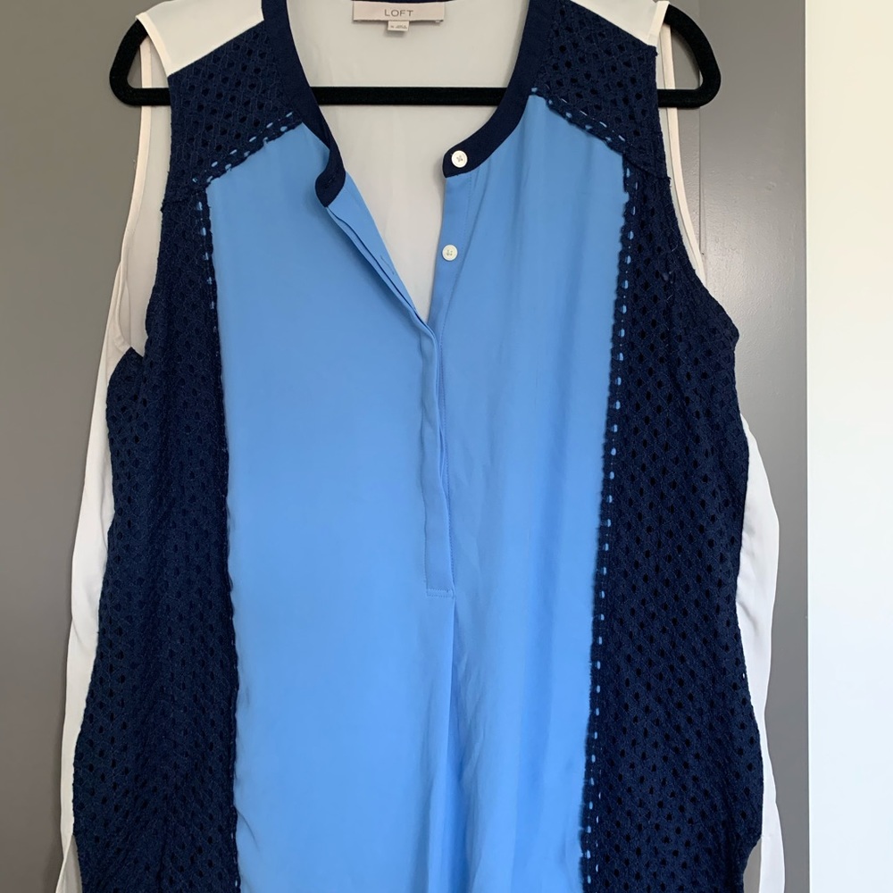 Color block sleeveless top